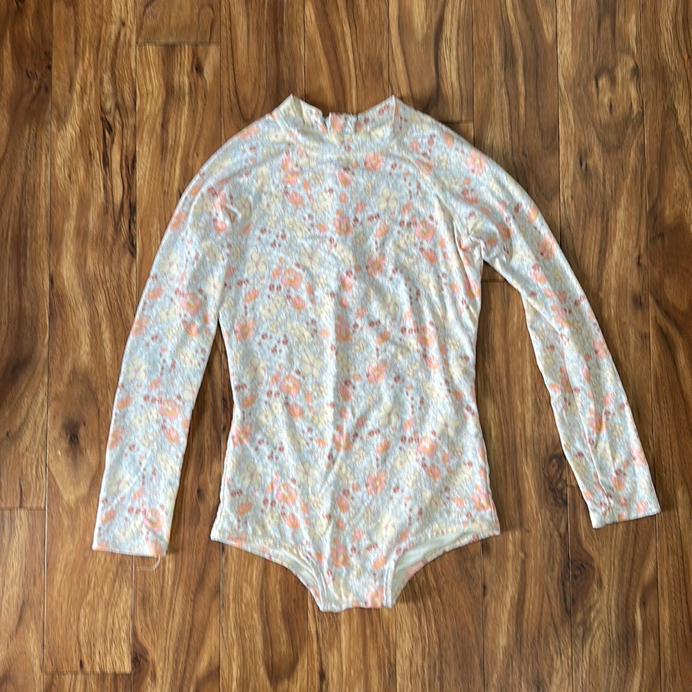 Girls' Sweet Dreamer Boy Short Long Sleeve One Piece Swimsuit